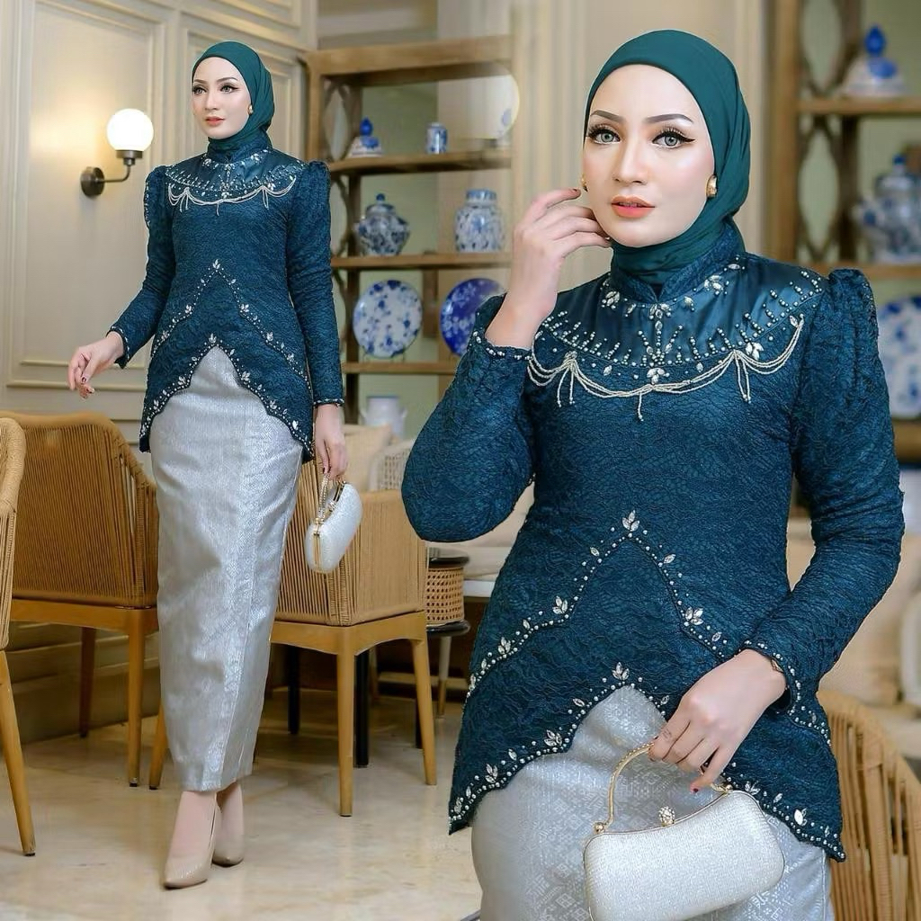 (FREE HIJAB) KIRANAOL - KEBAYA PAYET MODERN MANOHARA- BAJU KEBAYA - KEBAYA MALAYSIA - KEBAYA WISUDA 