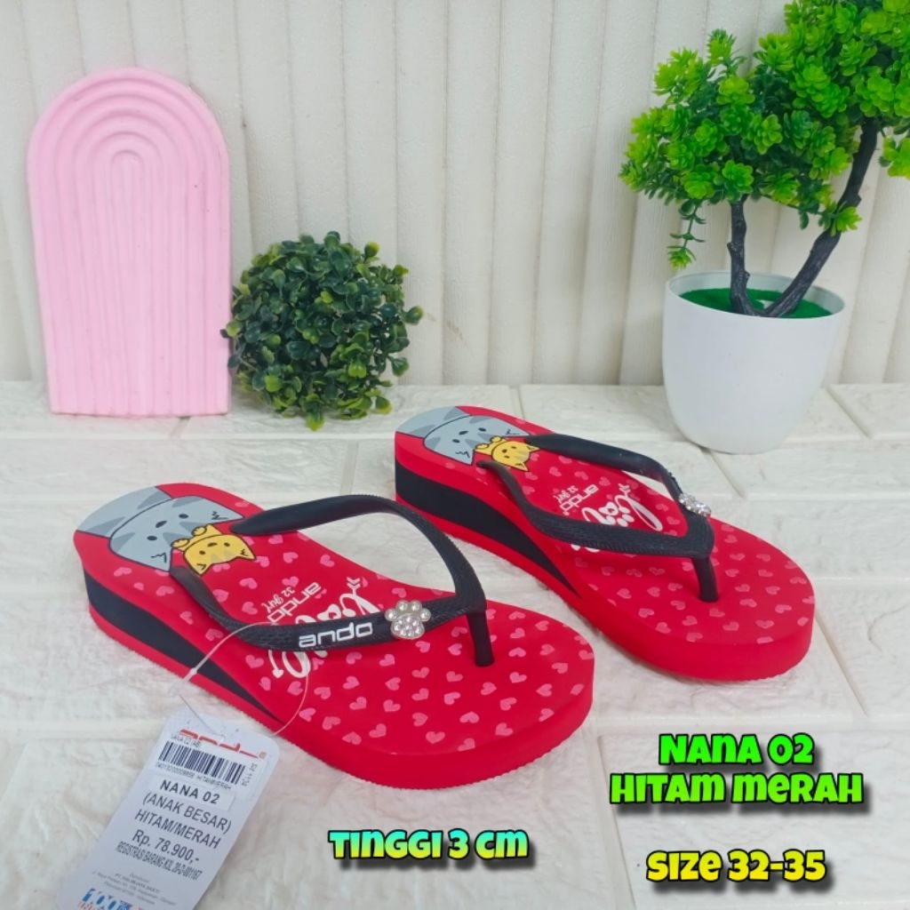 Sandal anak perempuan size 28-35 murah - sandal jepit wedges frozen hellokitty size 28-35 - sandal a