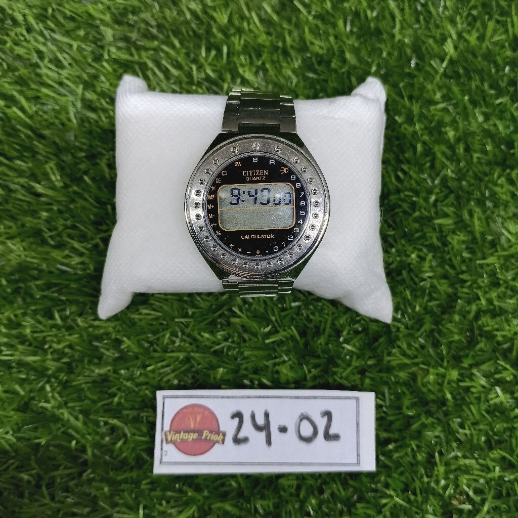 Vintage Citizen 49-9315 GN-4W-S Calculator Watch 9130 Japan