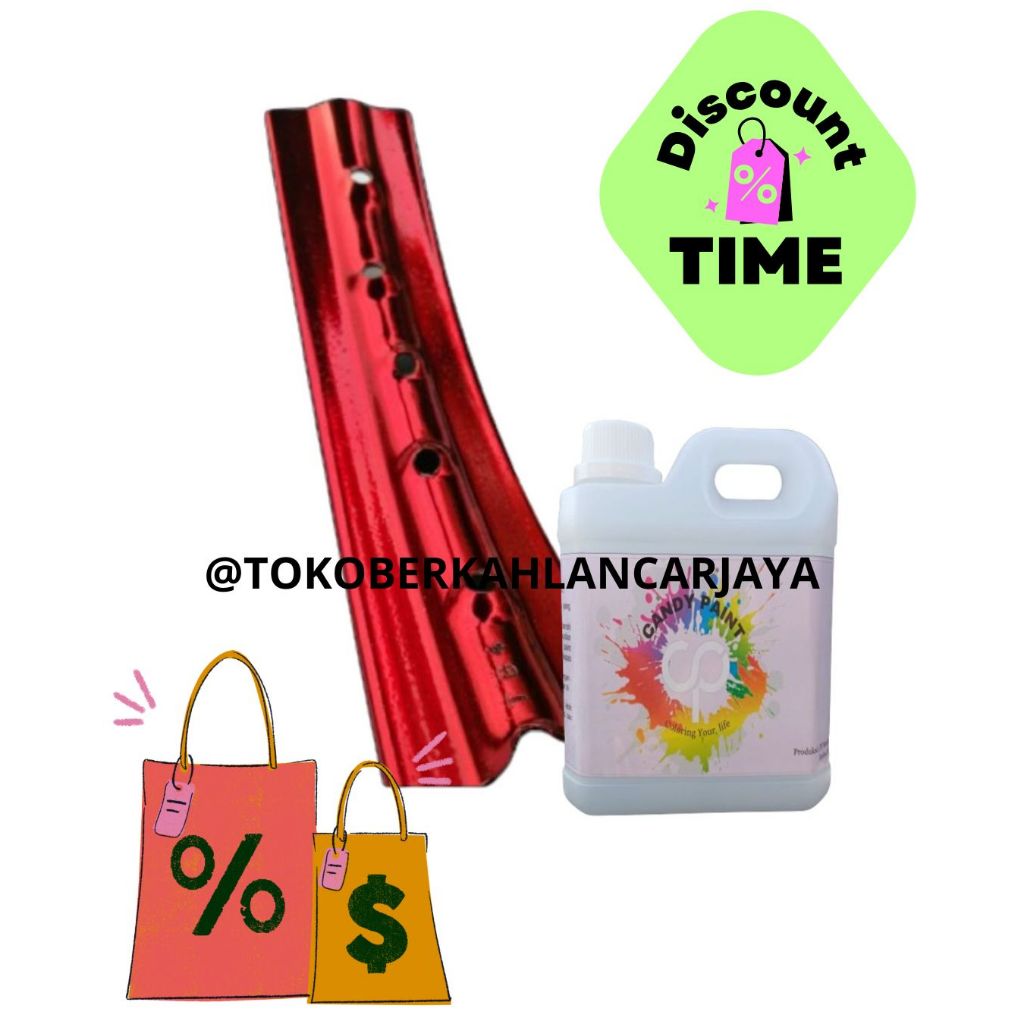 (OLES) 1 LITER CANDY PAINT CAT CHROME CANDY PAINT CAT PELAPIS CAT VELG CHROME CANDY CAT OLES CHROME 