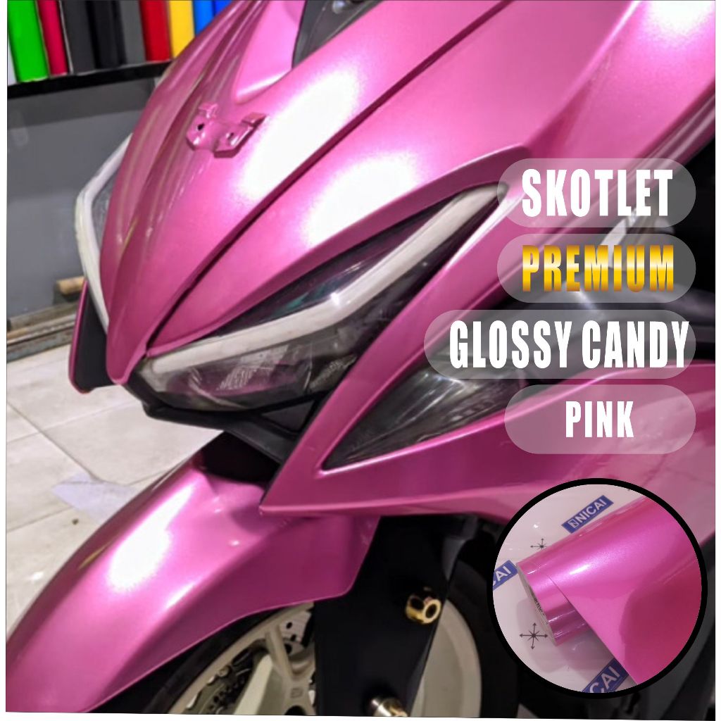 Sticker Candy Glossy Violet Skotlet Motor Candy Glossy Pink [METERAN]