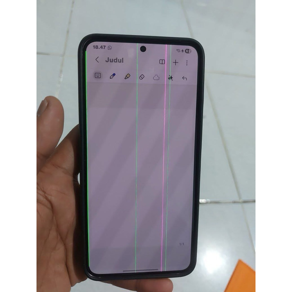 lcd copotan samsung s22 plus original minus greenline 3