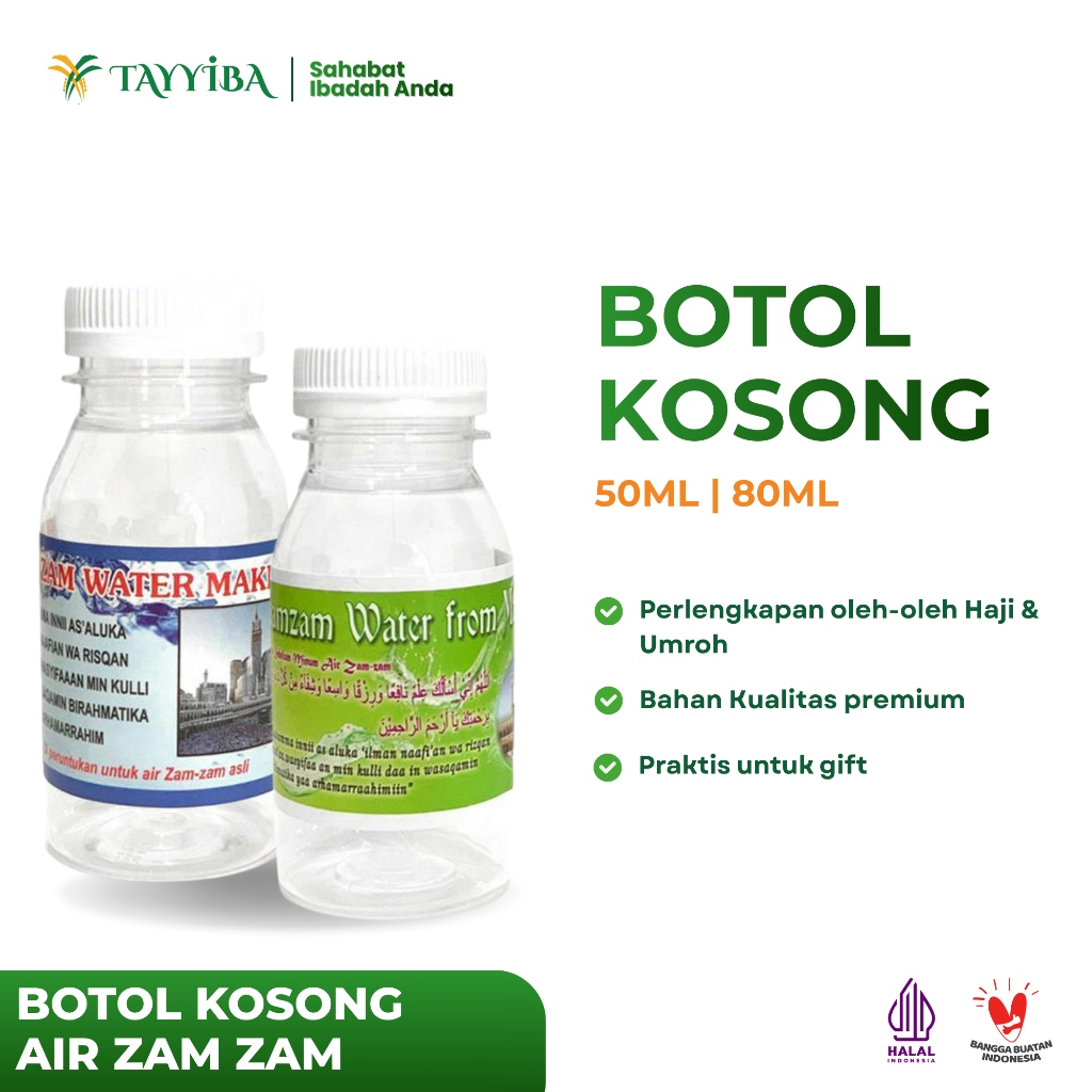 Botol Kosong Air Zamzam 80 ml