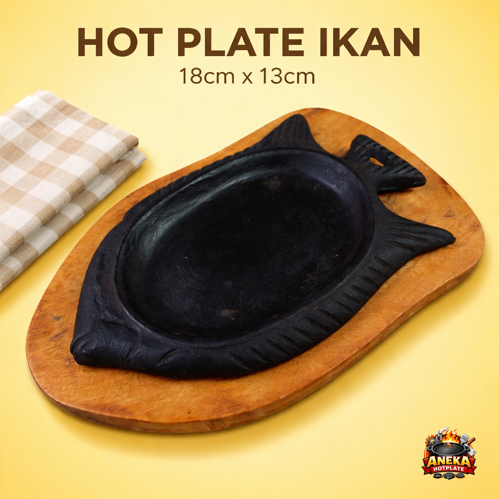 HOTPLATE IKAN | HOTPLATE STEAK | CAST IRON | PIRING COR BAJA | ANEKA HOTPLATE