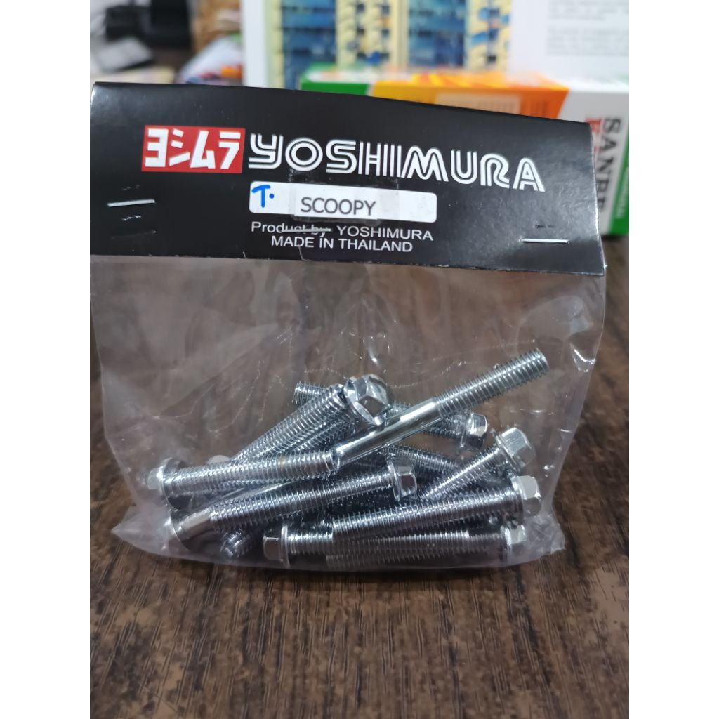 BAUT MESIN CROM SCOOPY TOPI / L YOSHIMURA SATU SET KANAN KIRI