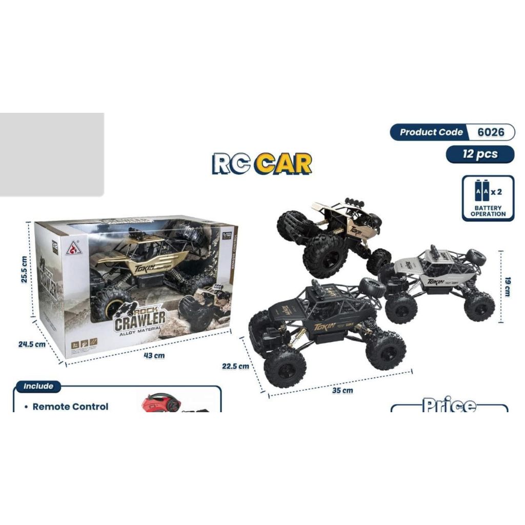 Rc mobil rock crawler mobil remote control jumbo scala 1:12 4wd besar