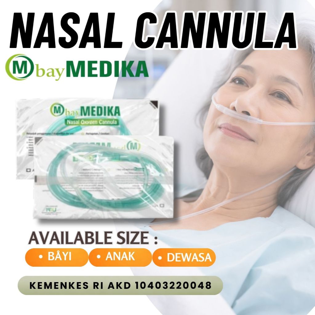 BAYMEDIKA - Nasal Cannula Oksigen Dewasa, Anak Bayi Selang Oksigen Medis Orignal