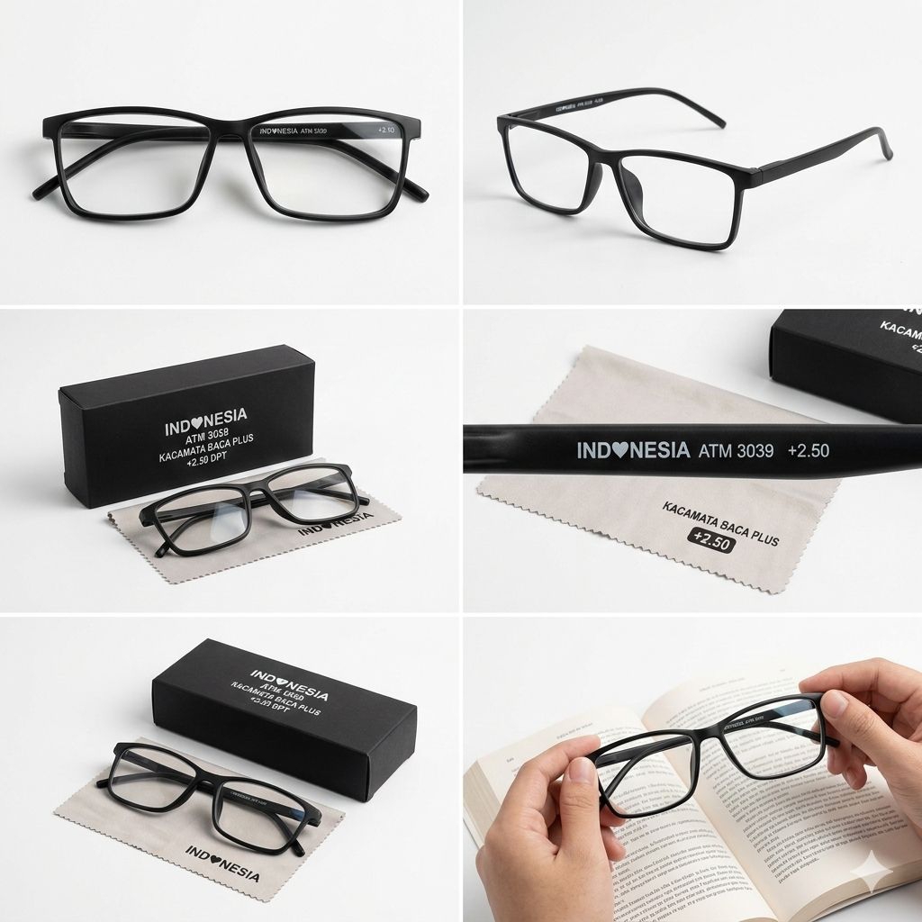 Instan 2 Jam Kacamata Baca Jalan Double Fokus Baca Dan Jalan Pria/Wanita | Kacamata Baca Plus Sporty