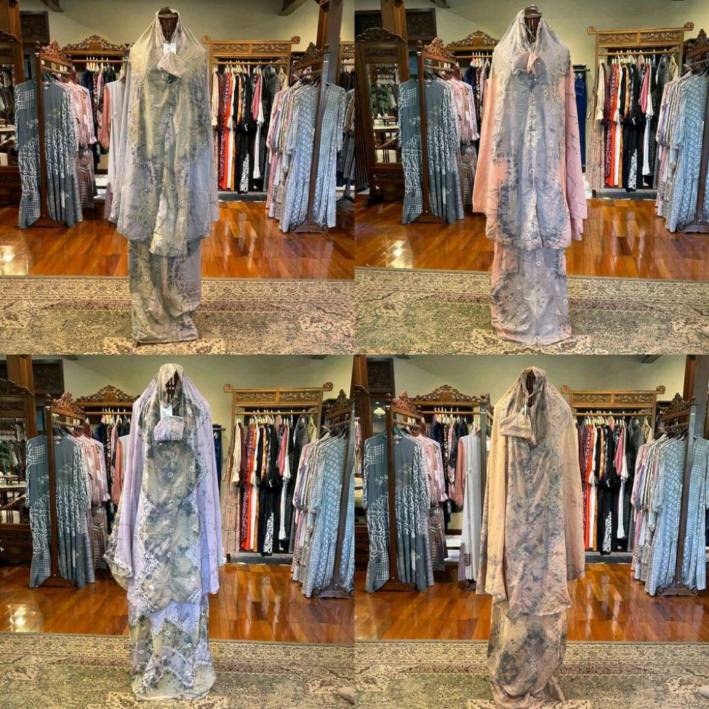 Mukena Traveling ( Atas Bawah + Pouch ) by Dian Pelangi LIMITED EDITION Mukenah Rukuh Busana Perleng