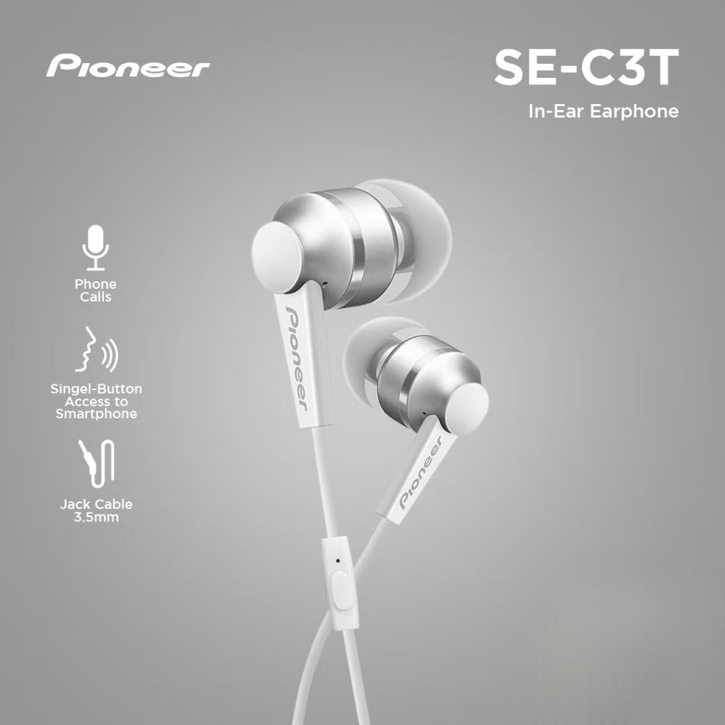 pioneer SE-C3T in earphone with microphone original IMS