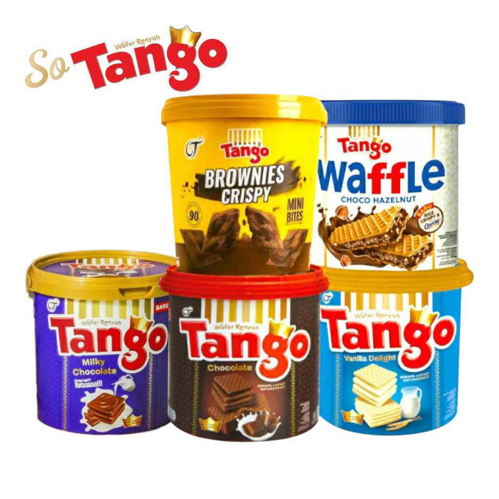 Wafer Tango Jar Ember Coklat / Milky Chocolate / Vanilla / Brownies Crispy / Waffle Choco Hazelnut 2