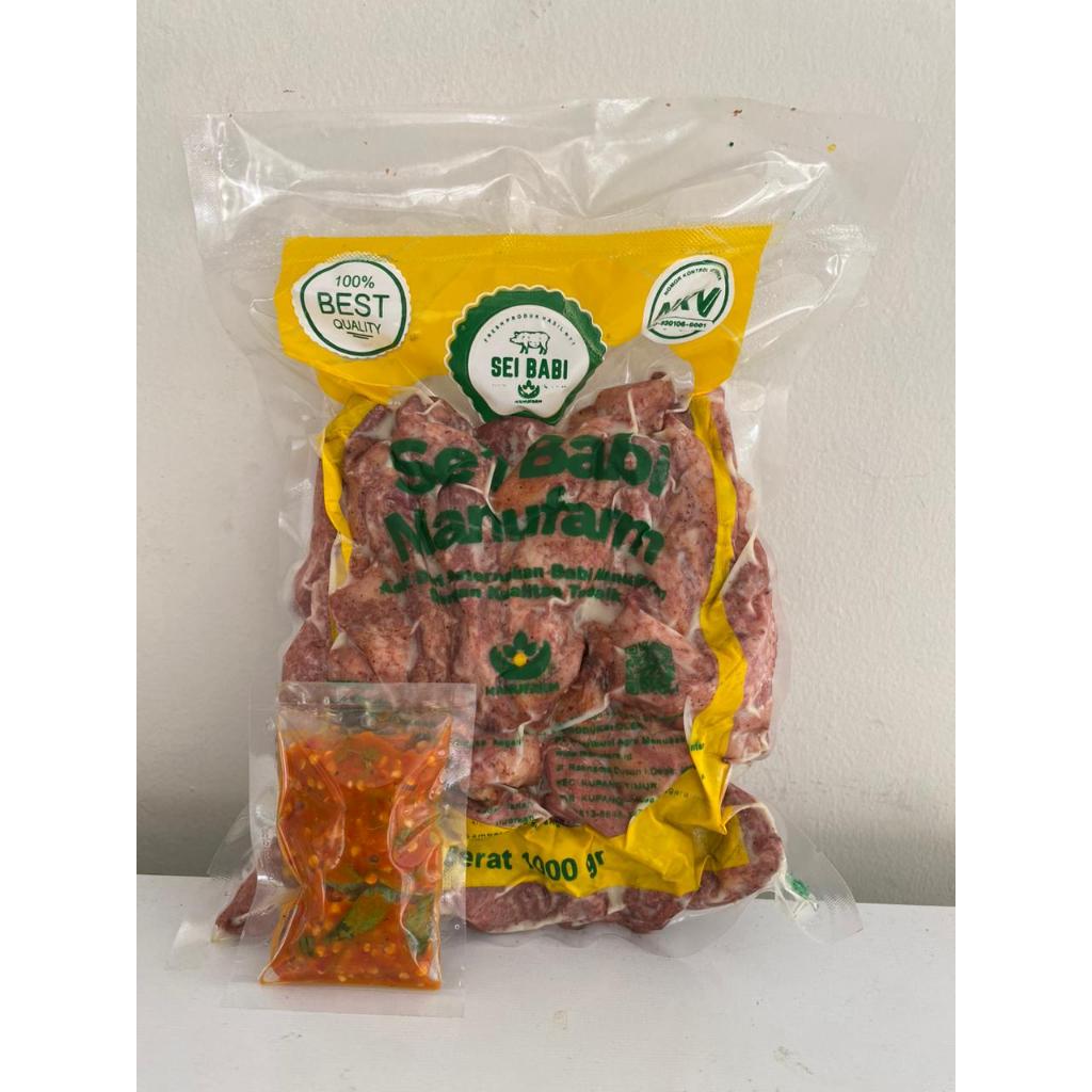 Sei Babi Manufarm 1 kg (Frozen) - Khas Kupang No 1 di NTT