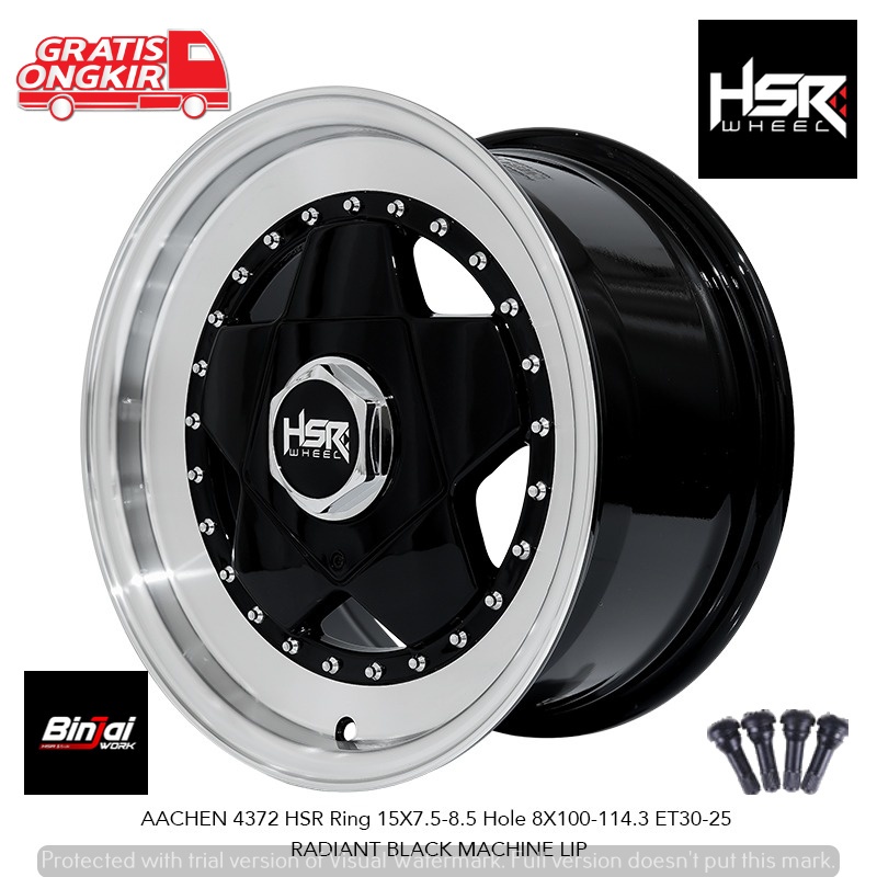 VELG CELONG MOBIL AVANZA CALYA SIGRA BRIO JAZZ YARIS BAKPAO AYLA AGYA VELG HSR TYPE AACHEN R15