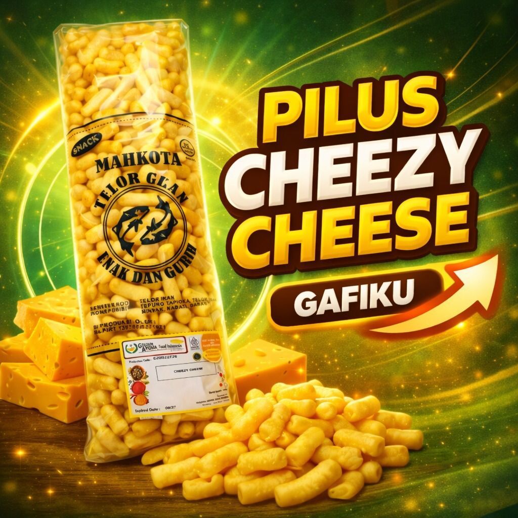 Pilus Keju Mahkota Snack Pilus Keju Gurih Renyah Jajanan Favorit Cemilan Enak Cemilan pilus rasa kej