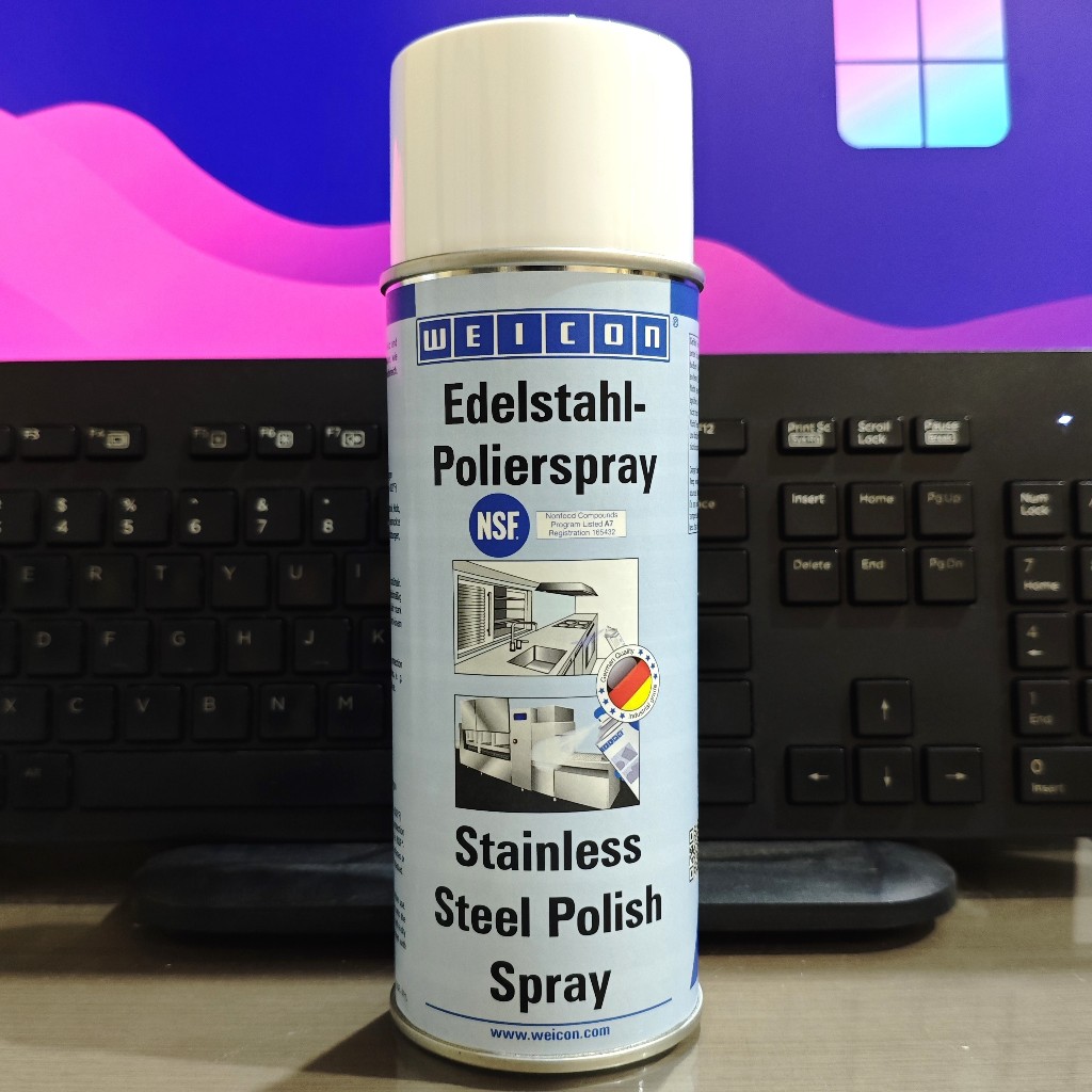 [DG] WEICON Stainless Steel Polish Spray ( NSF Certified ) 400 ml / Semprotan Pelapis Anti Karat Baj