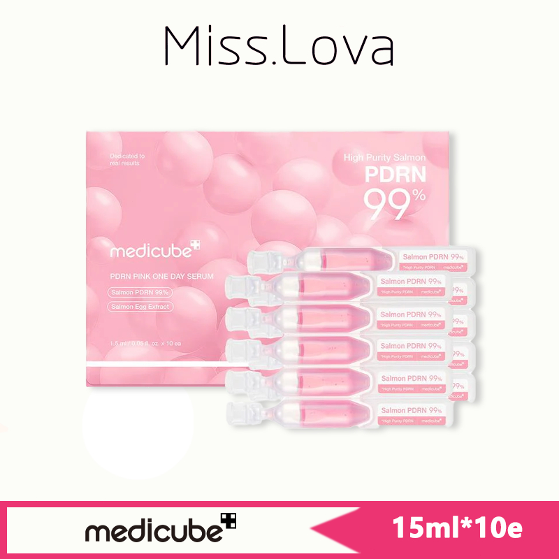 medicube  DNA PDRN Pink One Day Serum 1Box 1.5ml*10pcs Salmon 99%/Serum Wajah Pelembab Anti Aging/Me