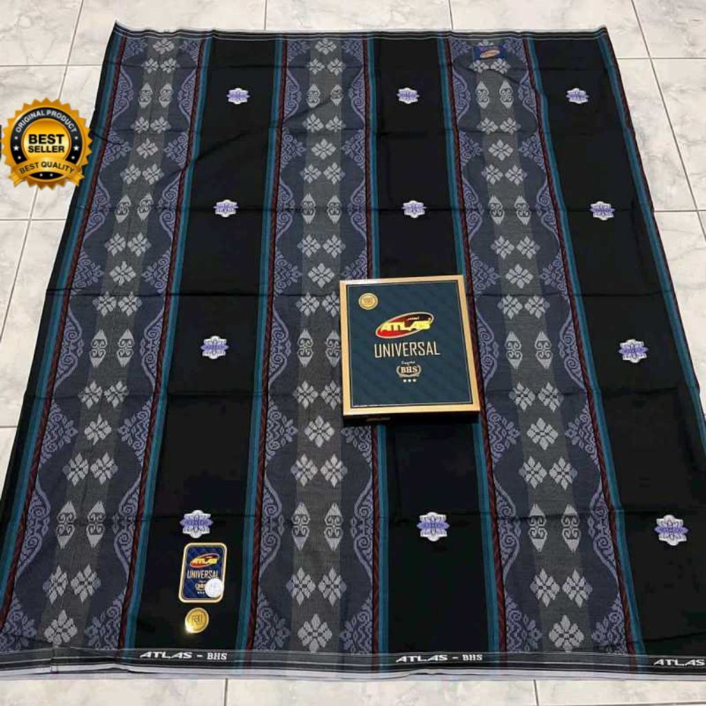 Sarung Atlas Universal BHS 645 Dobby Original Sarung Pria Dewasa Atlas Motif BHS Warna Kombinasi