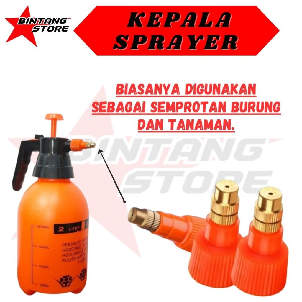 Spare Part Sprayer Botol 2 Liter Semprotan Burung Semprotan Kebun Tanaman BINTANGSTORE