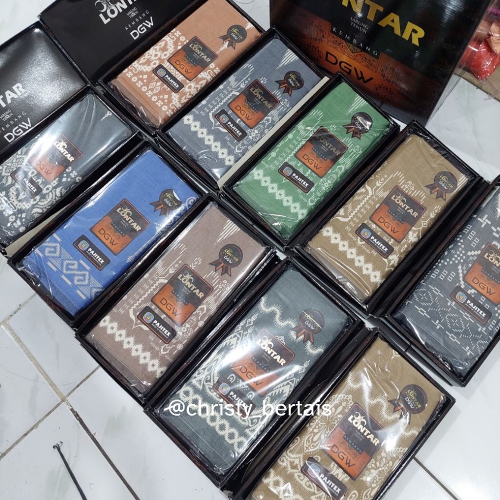 [BARU] GROSIR 10PCS SARUNG PRIA LONTAR KEMBANG DGW