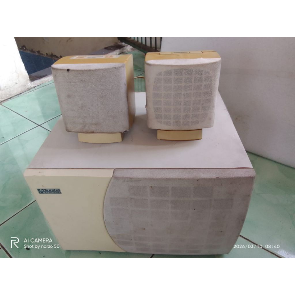 Speaker aktif Altec lansing acs45.1 minus satelit mati satu,potensio subwoofer diganti, yg orinya ru