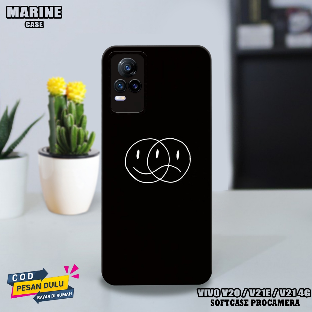 case vivo v21e / v20 / v21 4g ( blck ) vivo v21e / v20 / v21 4g - casing hp  - case hp - case terbar