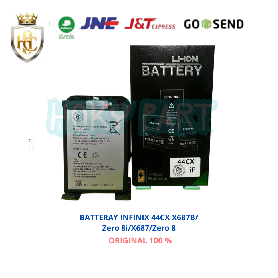 BATERAI X687B/Zero 8i/X687/Zero 8 44CX ORIGINAL
