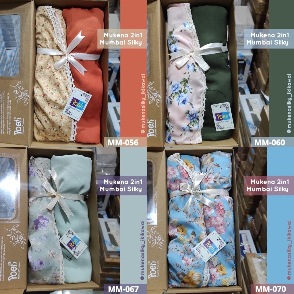 Ikikawai - Mukena Poeti Mukena Silky Premium Mukena 2in1 Dewasa (Part 3)