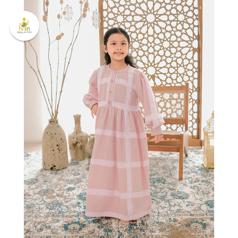 Hunny Bunny Ainaya Dress / Gamis Renda Anak