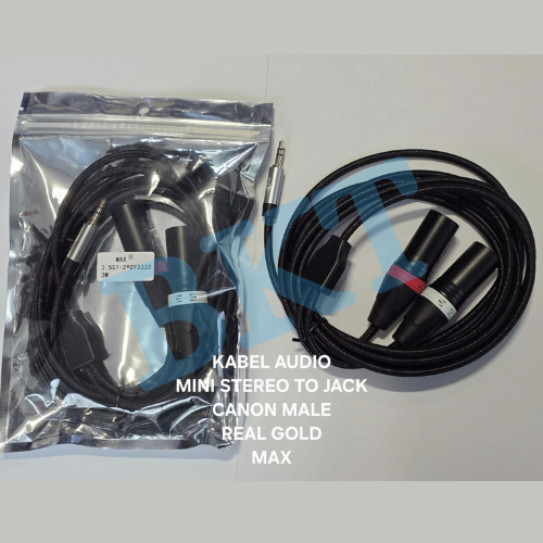 KABEL UNTUK MIXER KE HANDPHONE / 2 JEK CANON TO JEK MINI STEREO