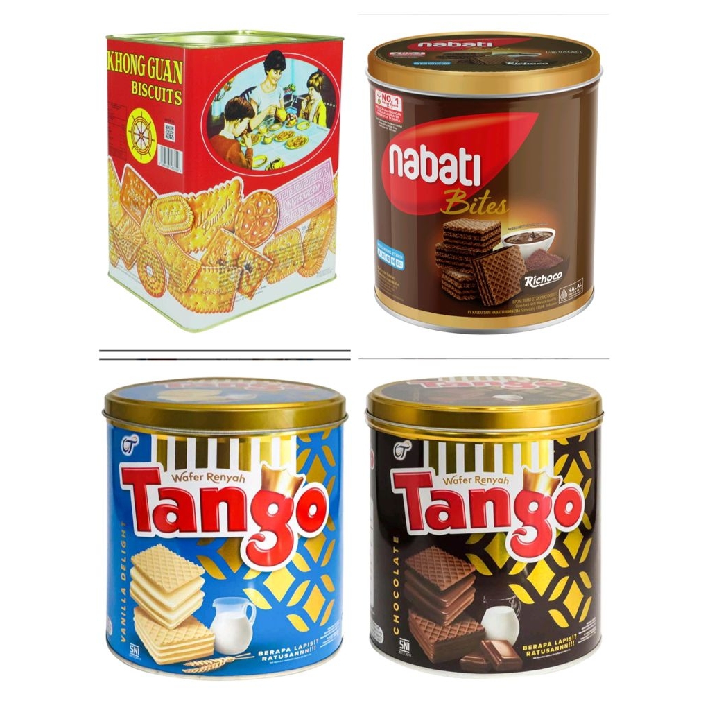 Duindo - Paket lebaran Biskuit Khong Guan / Wafer Nabati / Tango Kaleng - Camilan Keluarga Terlaris
