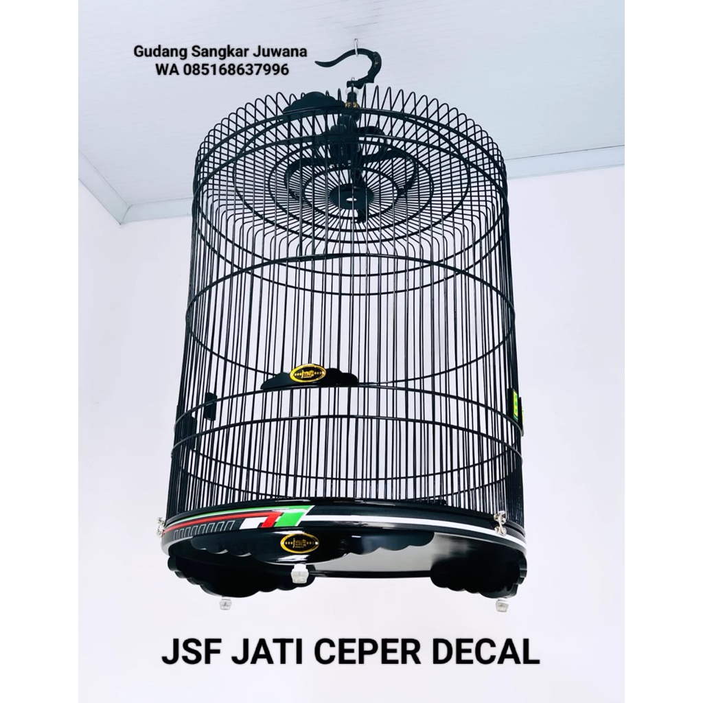 Sangkar Murai JSF JATI Ceper Decal. Size no 2. Fullset kerodong + Free Pallet Kayu