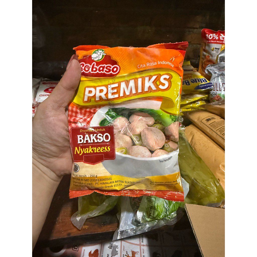 Tepung Bakso Premiks Sobaso 250g - Rasa Nyakress, Iga Bakar, Aroma Bawang Putih Kuat