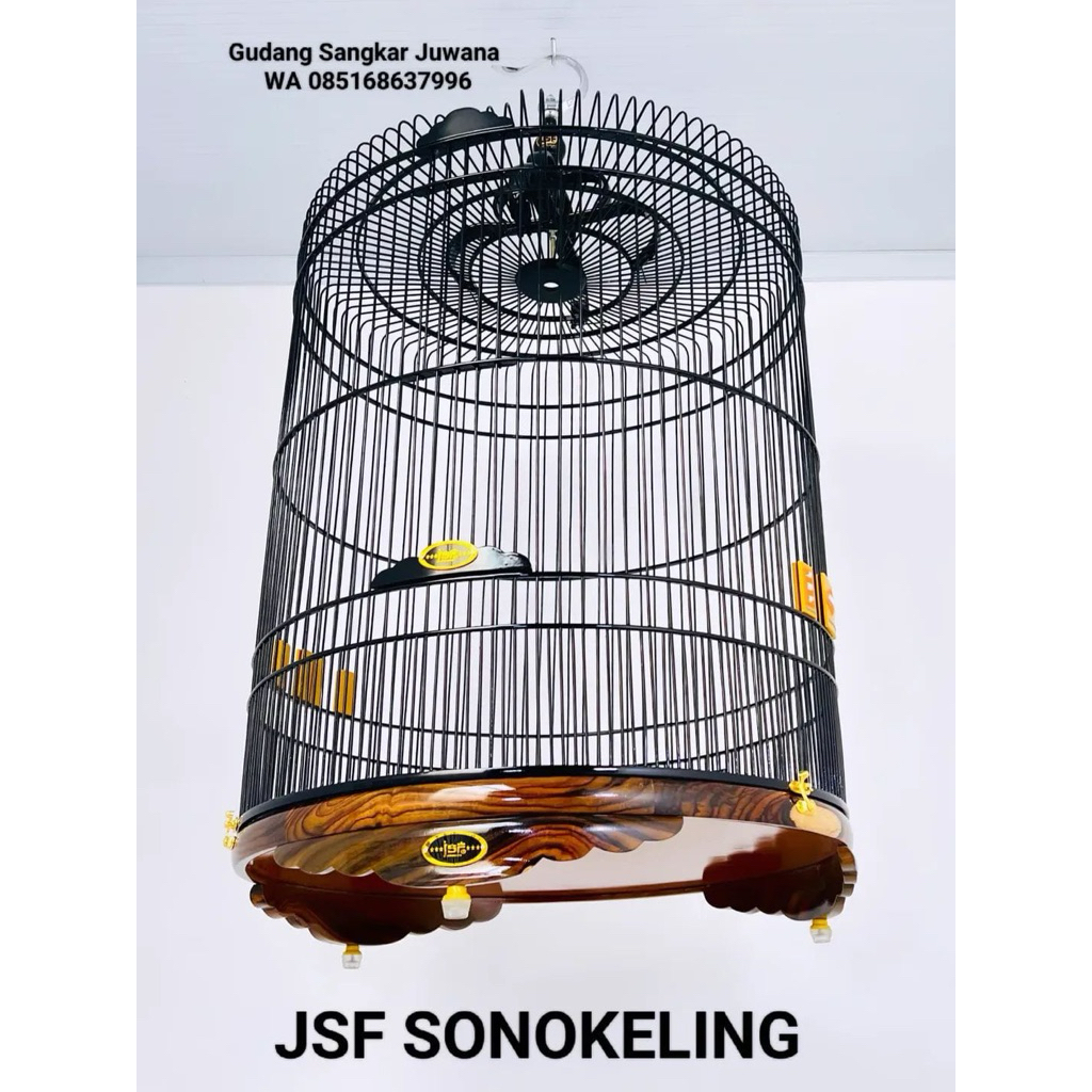 Sangkar Murai JSF Sonokeling. Size no 2. Fullset + Free Pallet Kayu