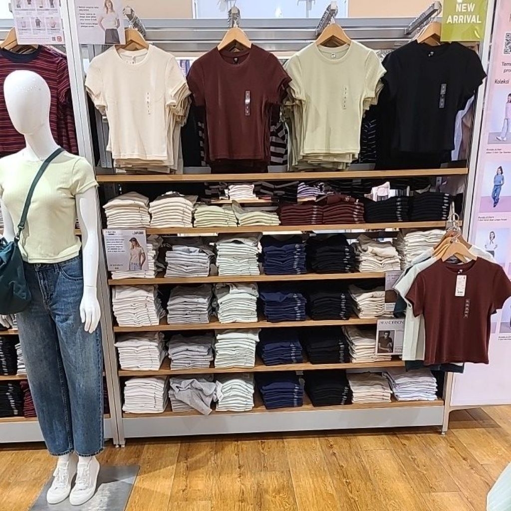 UNIQLO Kaos Tshirt Mini Rib Original Jastip