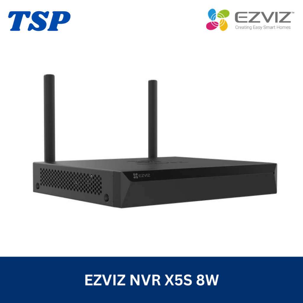 EZVIZ NVR X5S-8W NVR NIRKABEL SUPPORT 5MP