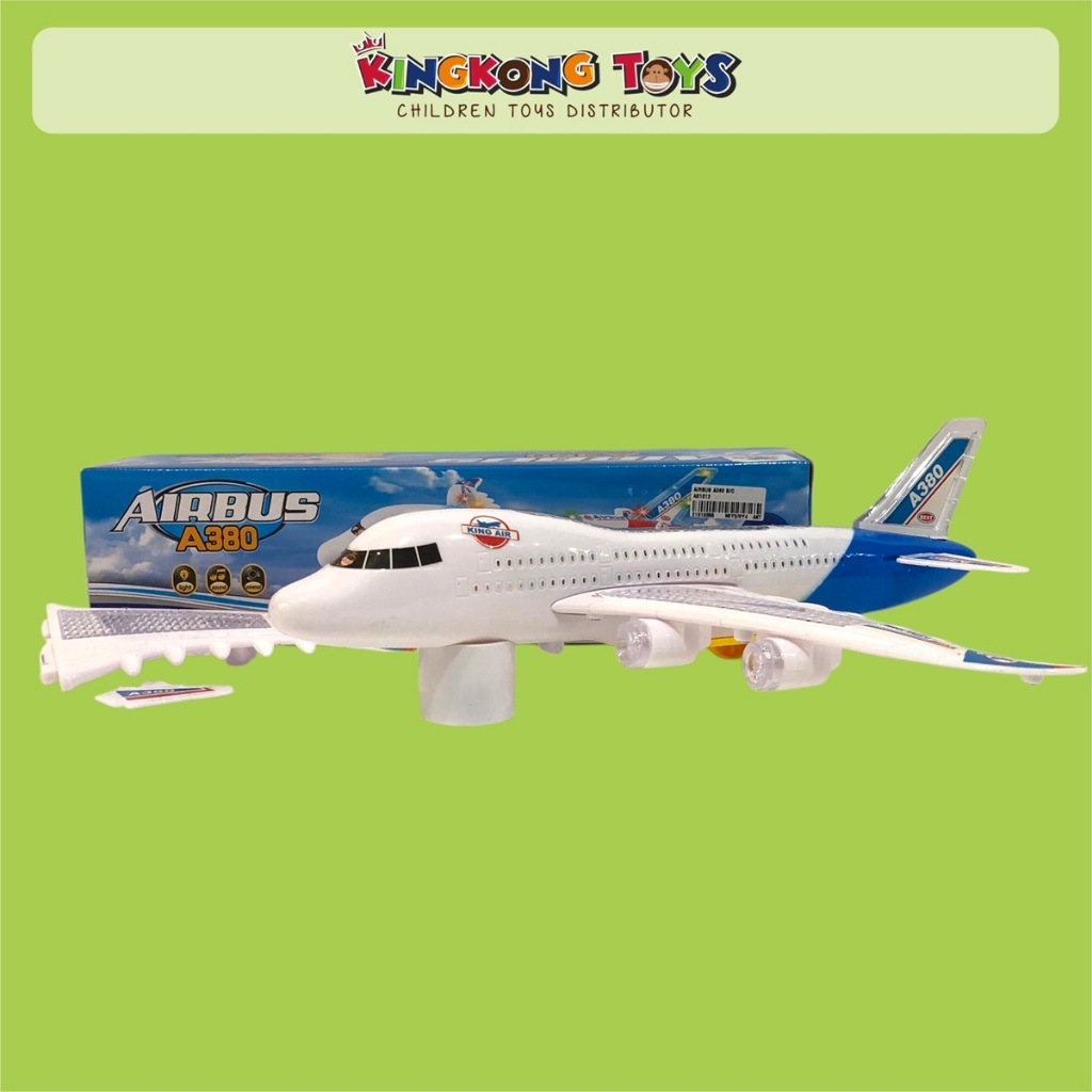 MAINAN PESAWAT AIRBUS A380 / MAINAN PESAWAT MENGGUNAKAN BATERAI / MAINAN EDUKATIF