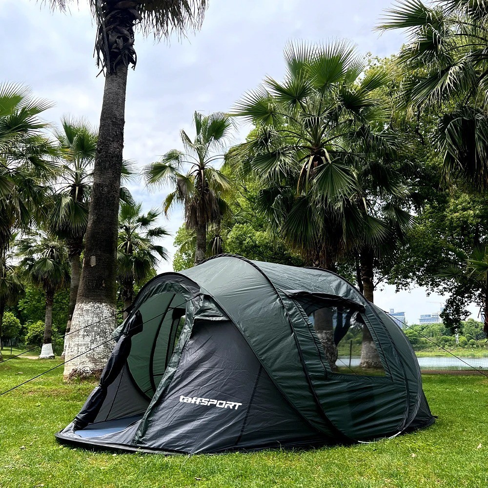 Tenda Camping Outdoor Buka Otomatis Open Kapasitas 4-5 Orang Tenda Camping Buka Otomatis