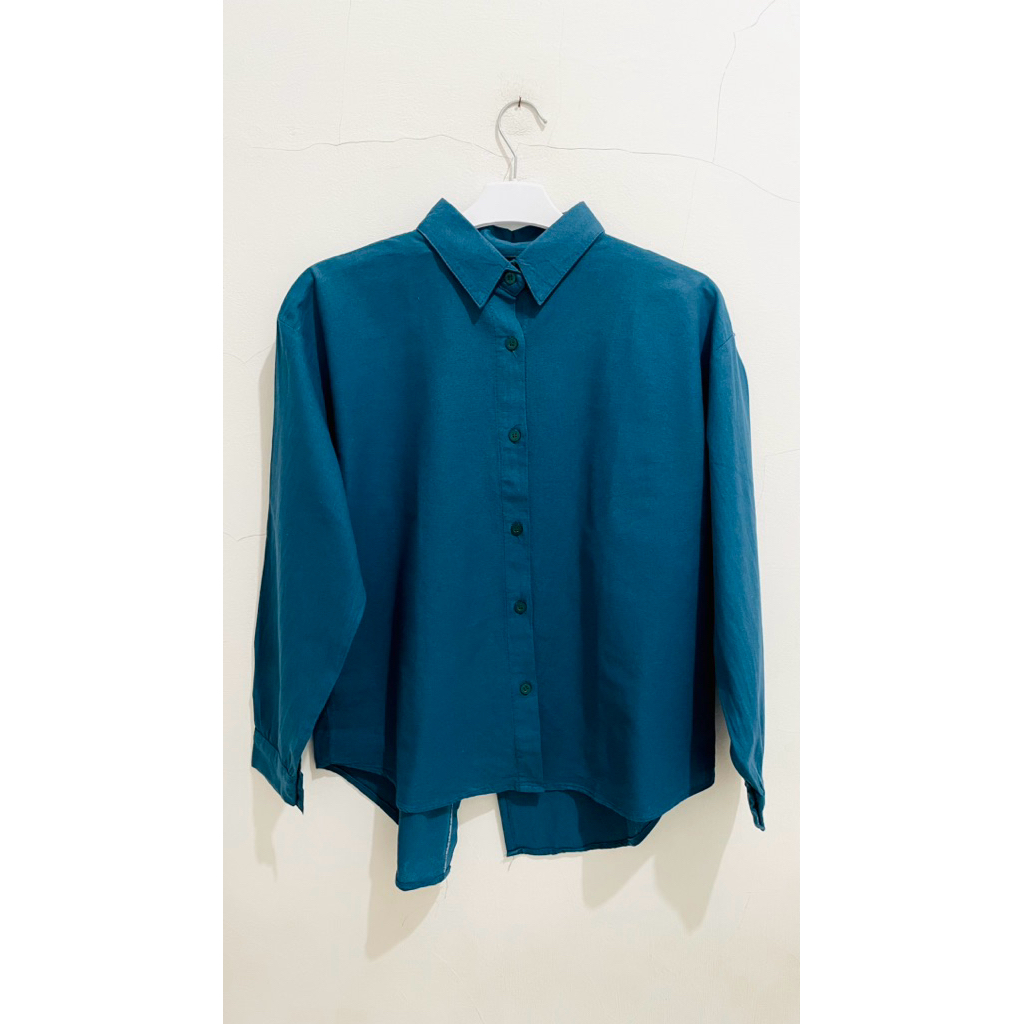 PL Kemeja Linen Turkis