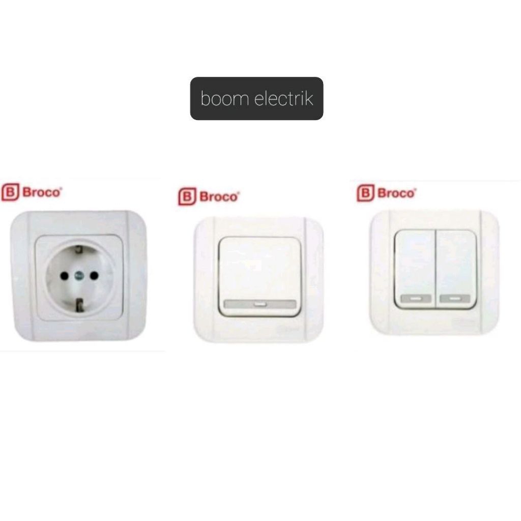 stop kontak galeo broco biasa // stop kontak galeo + pengaman // sklar engkel (single ) galeo broco 