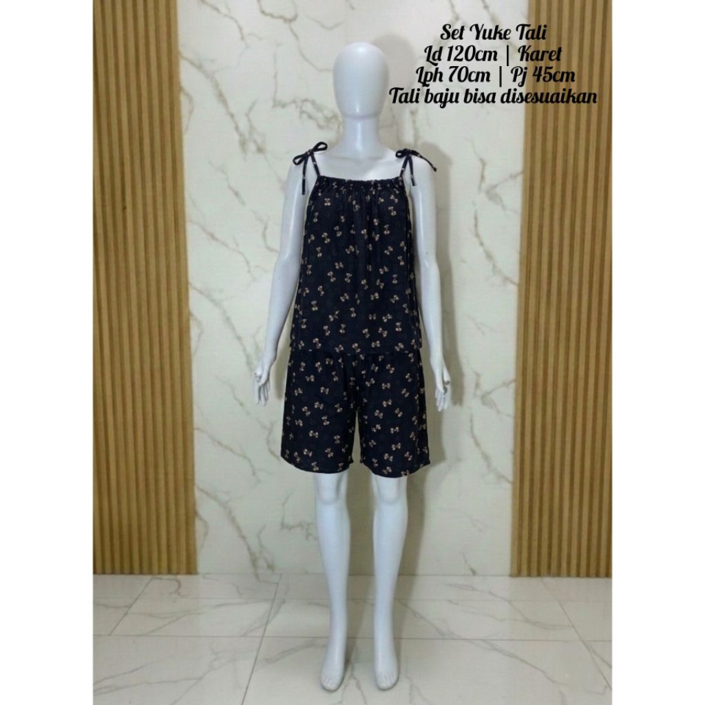 Setelan Yukensi/Setelan Yuke Tali/Setelan Yuke Ruffle/Setelan Pendek Rayon/Setelan Sexy/Setelan Wani