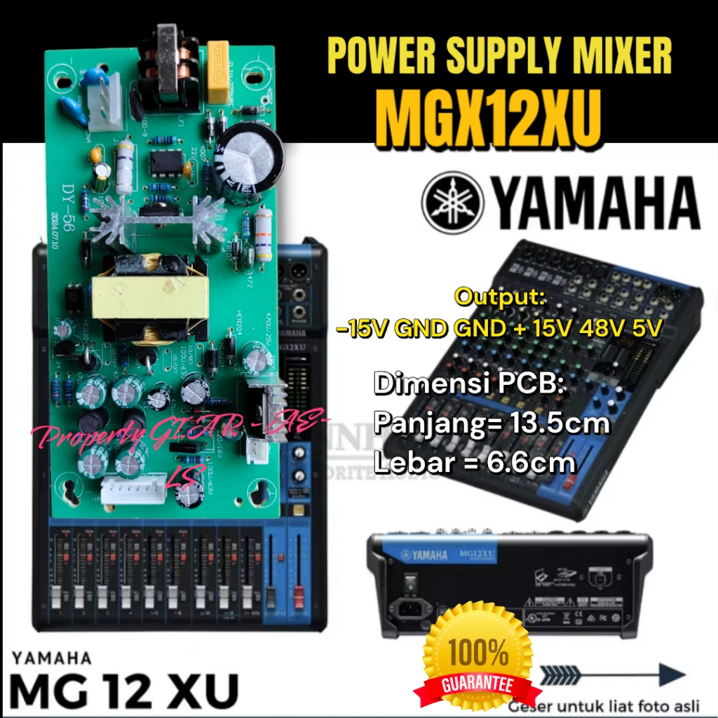 POWER SUPPLY MIXER YAMAHA MGX12XU MGX 12XU