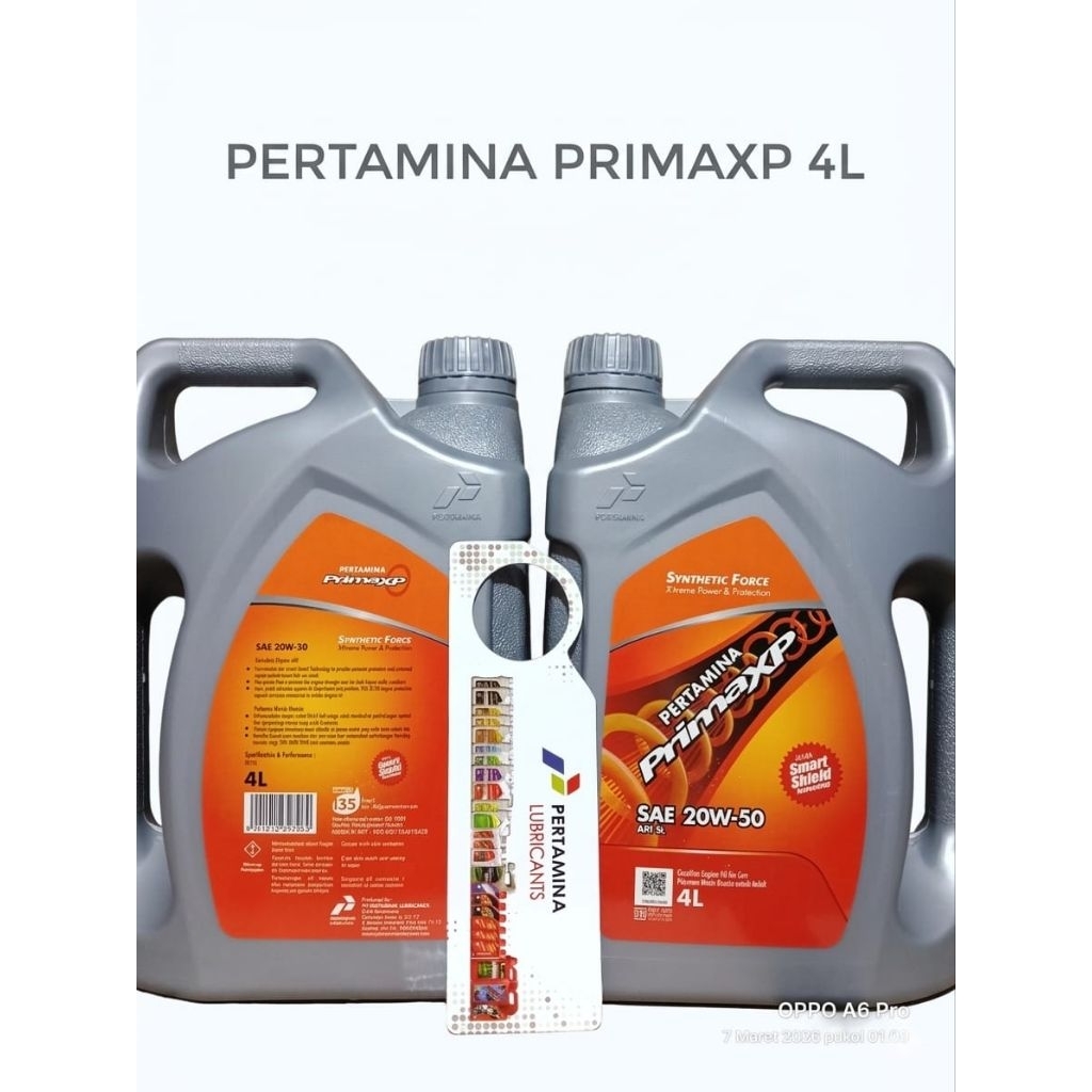 OLI PERTAMINA PRIMAXP 4LITER OLI MOBIL