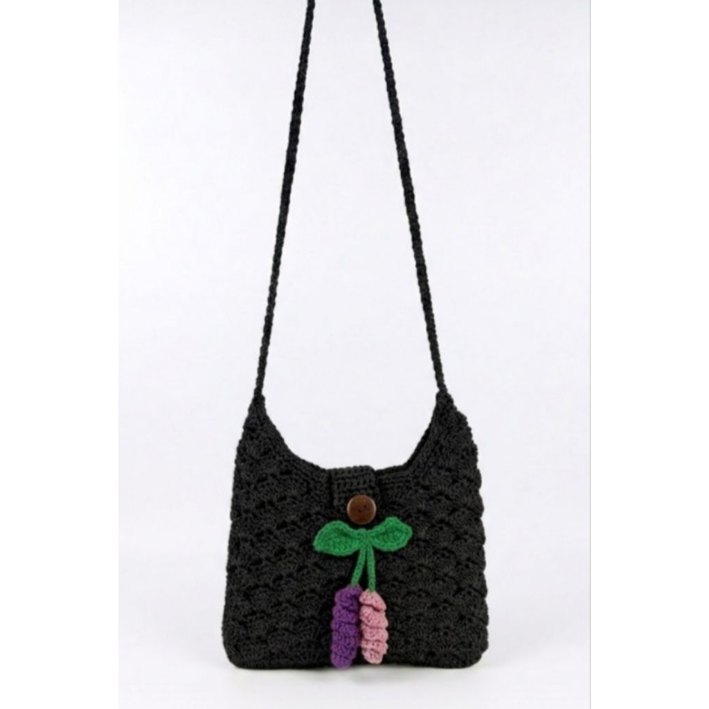Tas selempang rajut/tas selempang hp/tas selempang kekinian