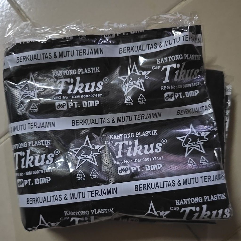 kresek cap  tikus isi 28ukuran 35x60 tebal 02 hitam(besar jumbo)