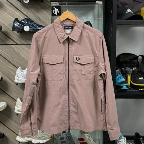 FRED PERRY LIGHT OVERSHIRT JACKET PINK