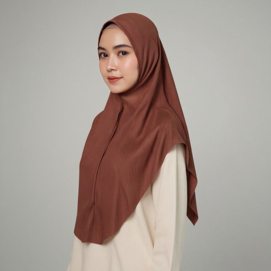 UANZ | Hijab Bergo Plisket Premium | Hijab Instan Syari