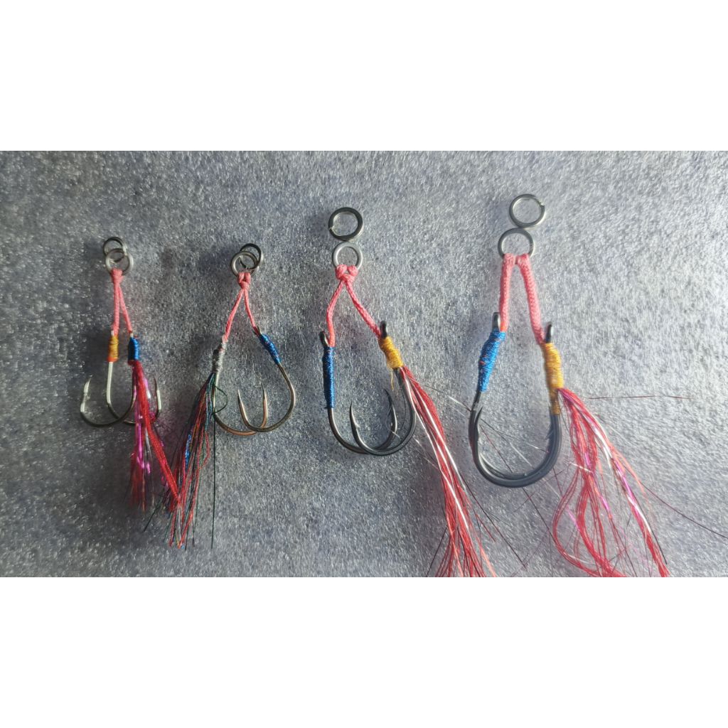 assist hook buat jig 30,40,60,80,100-250 gram