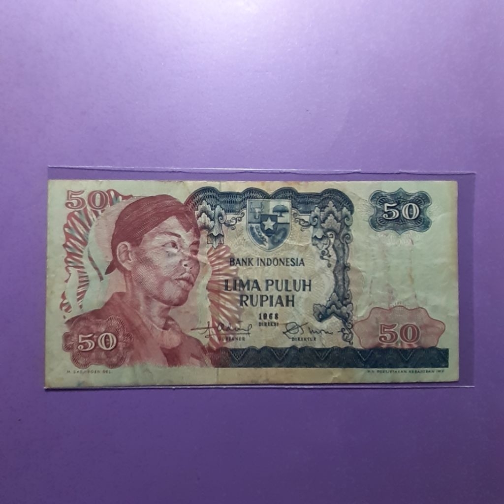 Uang 50 rupiah sudirman