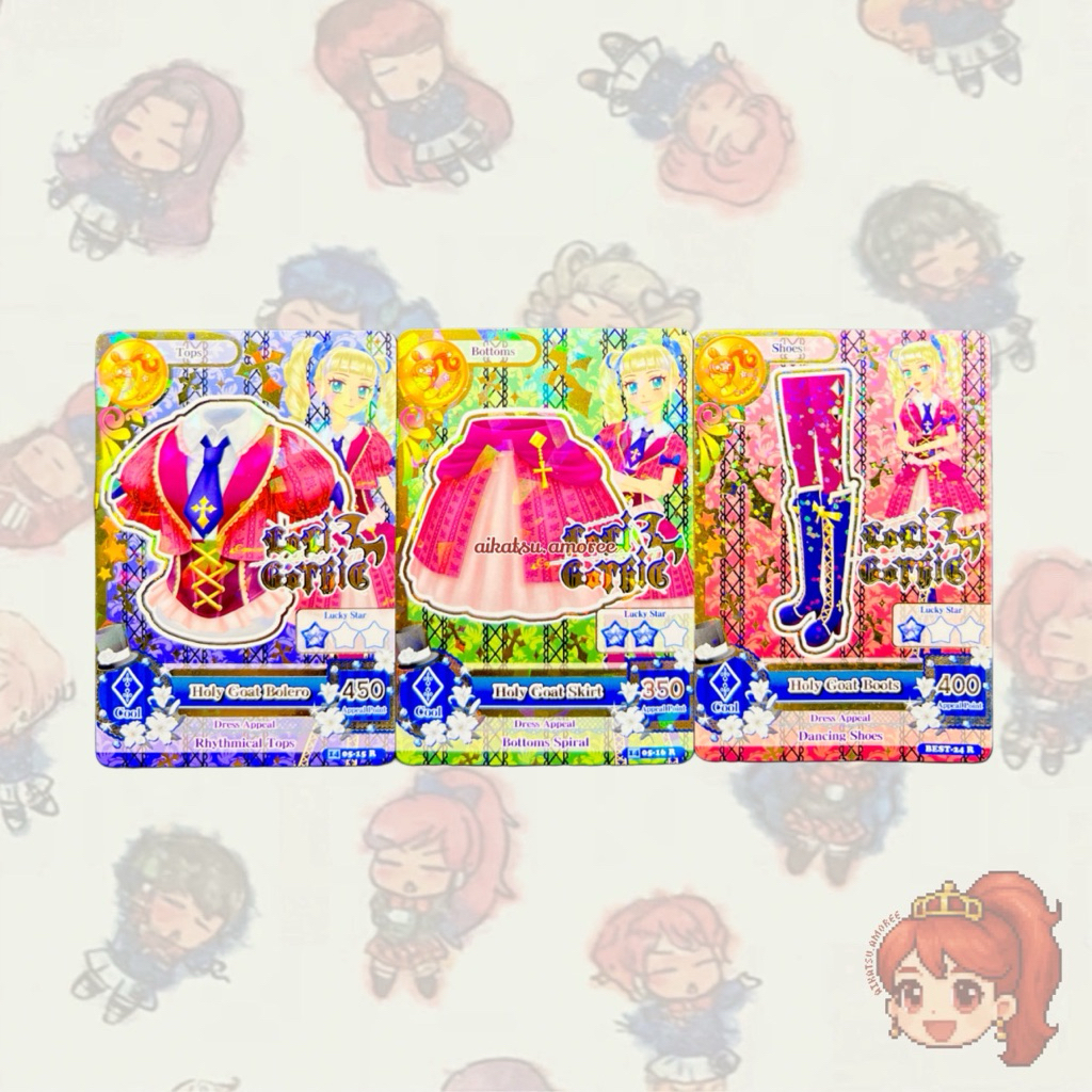 Aikatsu Zodiac Capricorn Rare Card Loli Gothic Holy Goat Set Yurika Todo