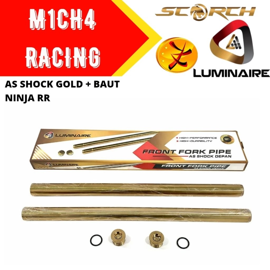 AS SHOCK DEPAN GOLD + BAUT/KLIP NINJA RR - LUMINAIRE